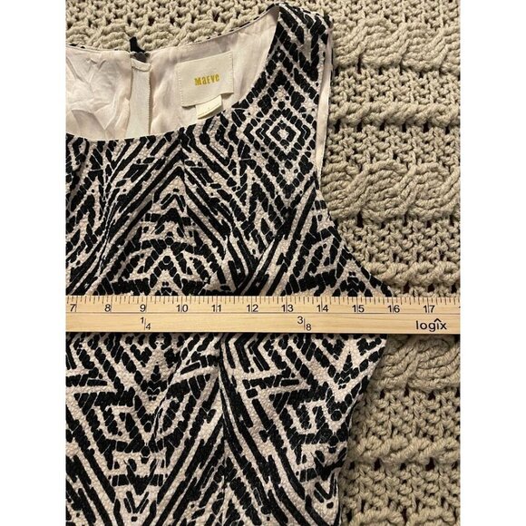 Maeve Anthropologie Geometric Print Sleeveless Dress WOMEN'S Size 4 KNEE LENTGH - Picture 16 of 16